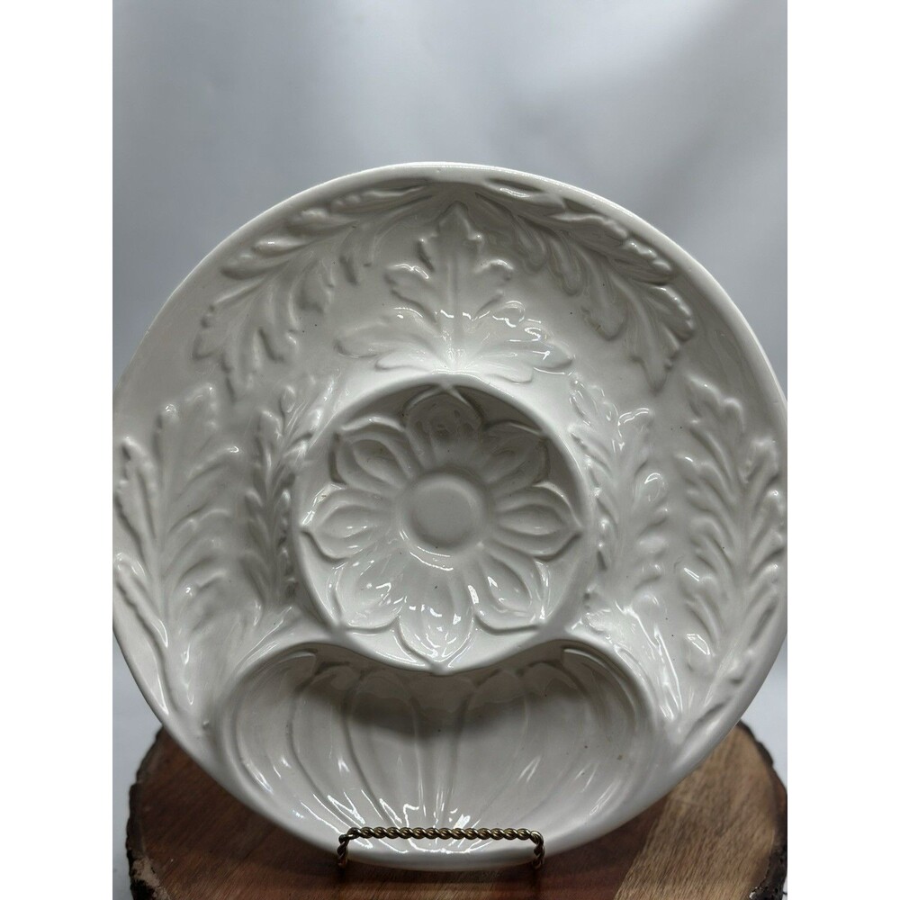 Oyster Artichoke Plate Embossed Whittier Pottery ‘75 USA Replacement